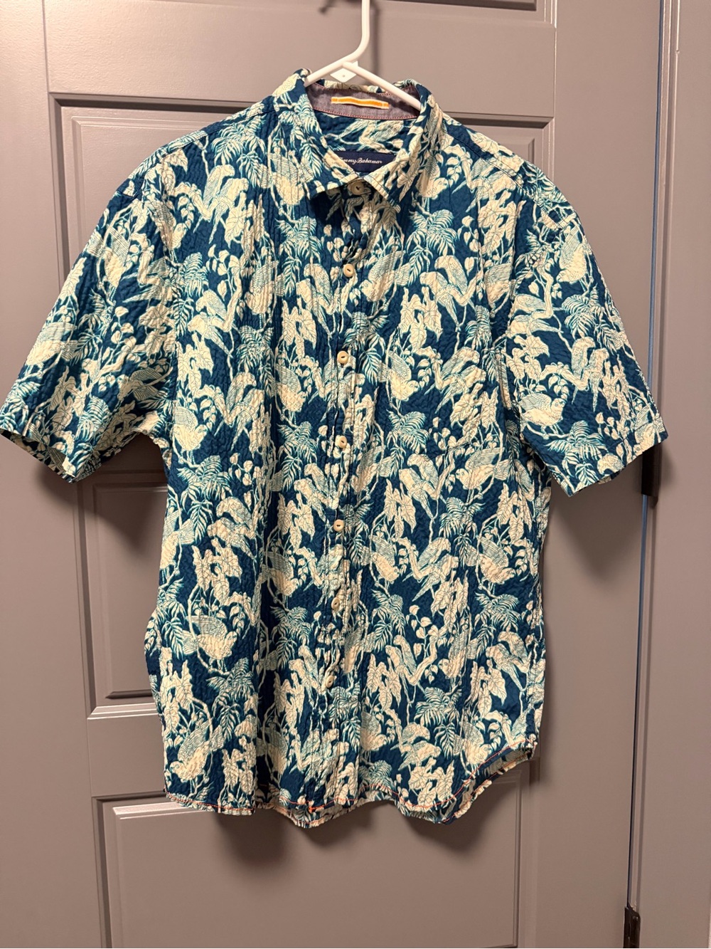 Tommy Bahama Tropical Parrot Short-Sleeve Button-Down Shirt LARGE